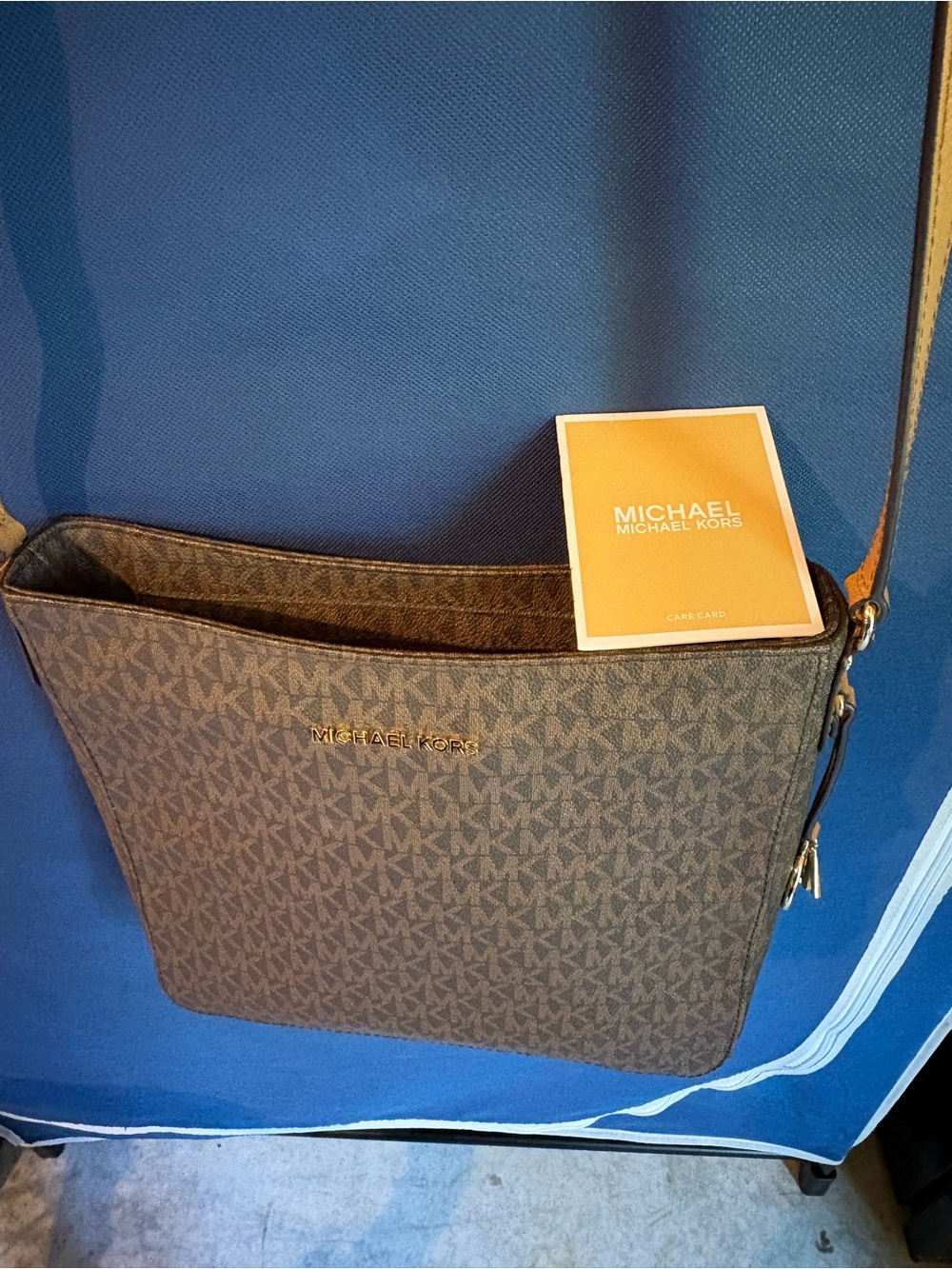 Michael Kors Brown/Gray Signature Messenger Bag